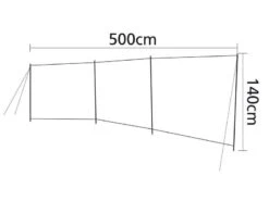 Bo-Camp Windscherm Stabile 3-Vaks 5x1,4 Meter -Nomad Supply 5 4 bo camp windscherm stabile 3 vaks 5 x 14 meter 4367651